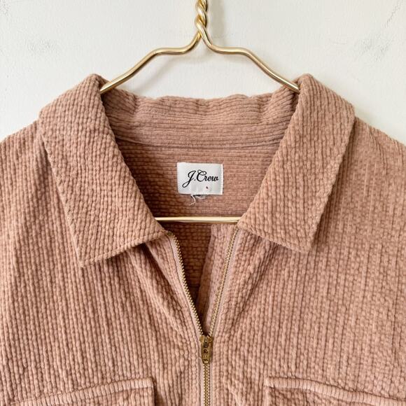 J. Crew Tan Corduroy Zip Front Utility Dress XL - Picture 7 of 8